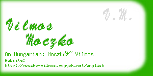 vilmos moczko business card